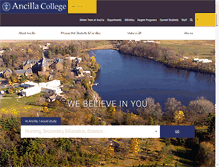 Tablet Screenshot of ancilla.edu